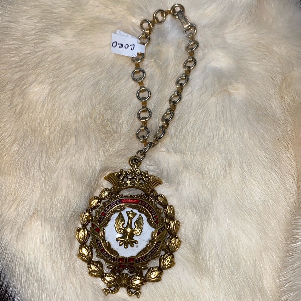Vintage Coro Enamel Crest Bracelet